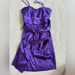 Kiki purple formal dress party cocktail night out sexy midi